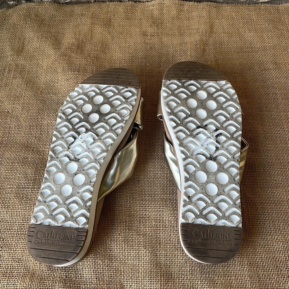 Catherine malandrino sandals bow Size 6 Slide Slip On